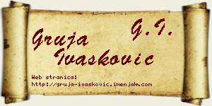 Gruja Ivašković vizit kartica